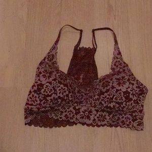 NWT Aerie Lace Racerback Padded Bra Top